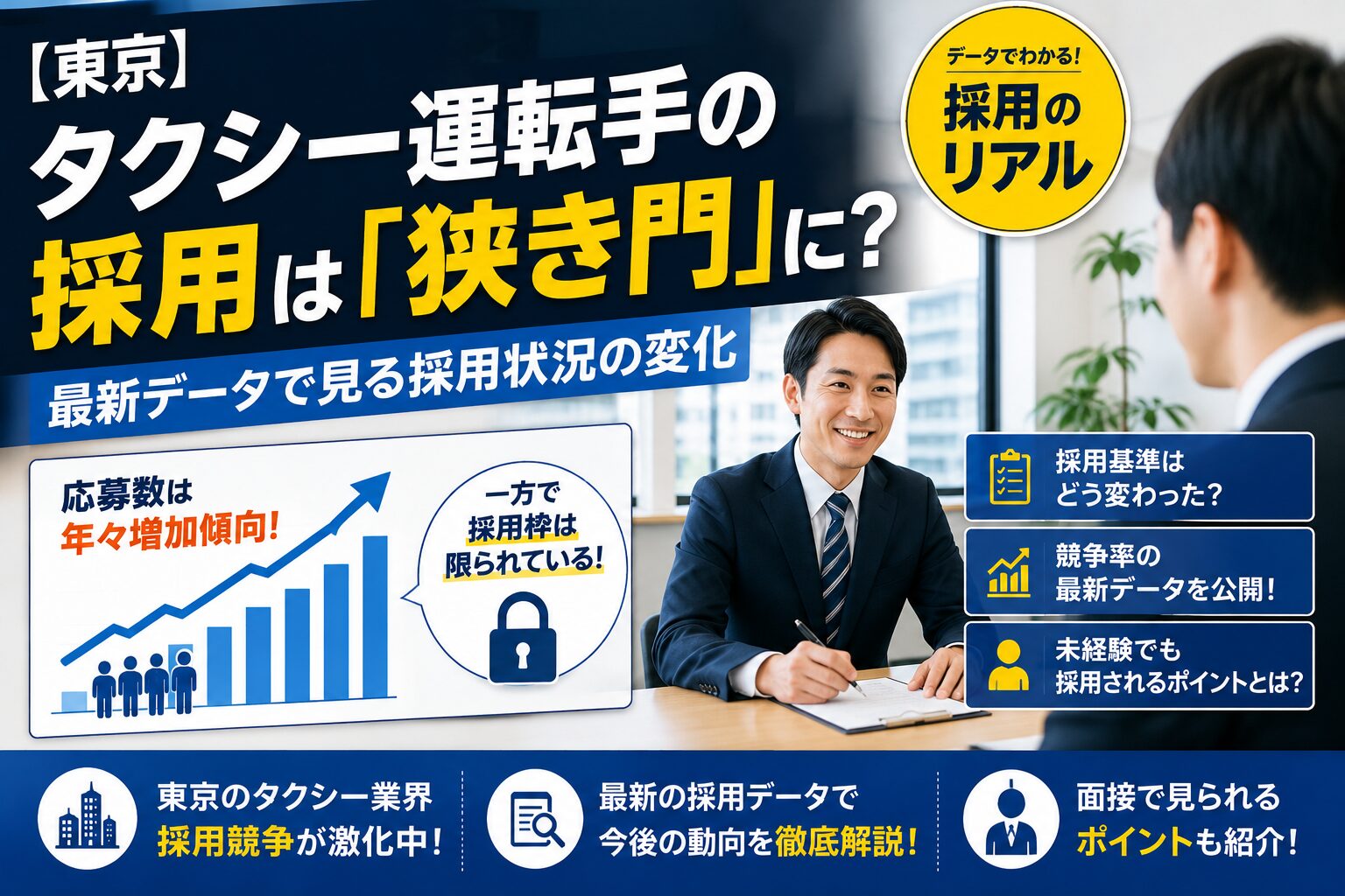 東京 タクシー運転手 採用率低下