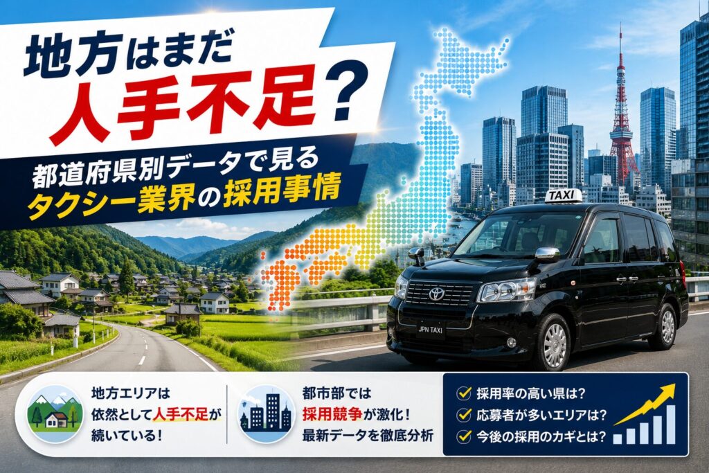 タクシードライバー　地方ではまだ人手不足